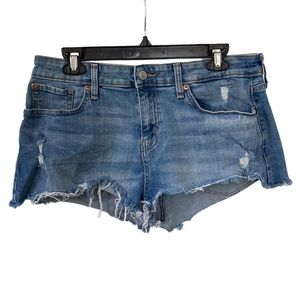 2/$15 Signature Levi Strauss mid rise blue jean shorts size 10/30